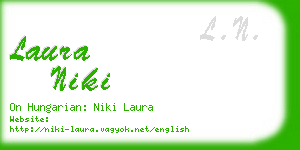 laura niki business card